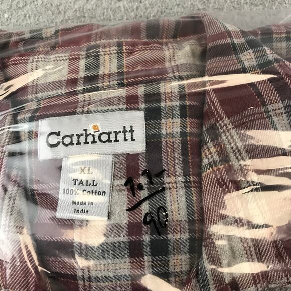 CARHARTT MEN'S XL PLAID SHIRT LONG SLEEVE RELAXED FIT - Picture 12 of 12